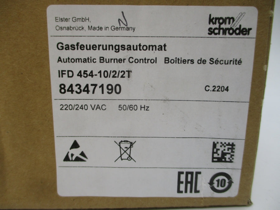 KROM SCHRODER IFD454-10/2/2T 84347190 220/240VAC NSMP