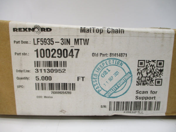 REXNORD 10029047 LF5935-3IN_MTW 5.000' NSMP