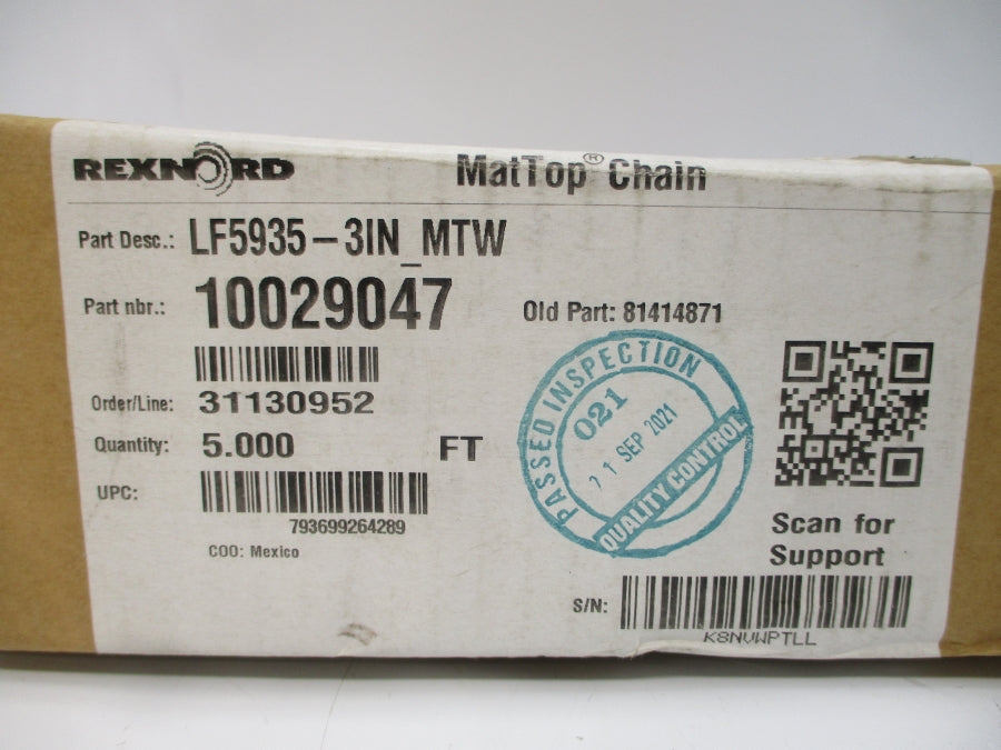 REXNORD 10029047 LF5935-3IN_MTW 5.000' NSMP