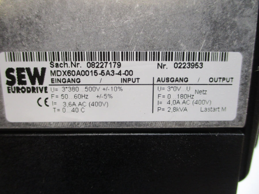 SEW-EURODRIVE MDS60A0015-5A3-4-00 08264988 NSMP