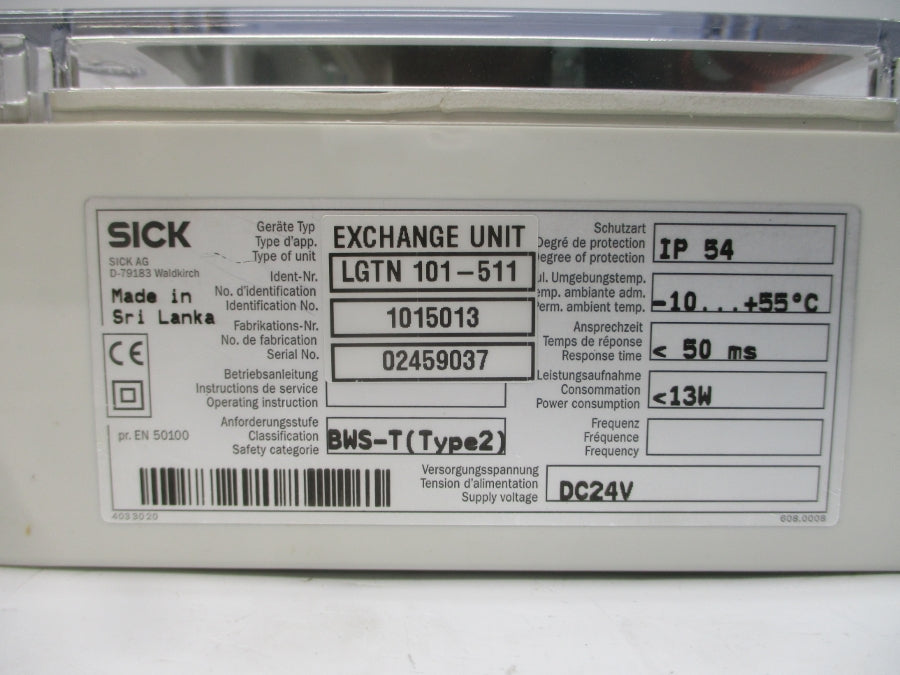 SICK LGTN101-511 24VDC NSNP