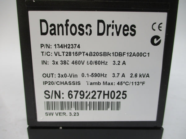 DANFOSS 134H2374 VLT2815PT4B20SBR1DBF12A00C1 380-460V 3.2A NSMP