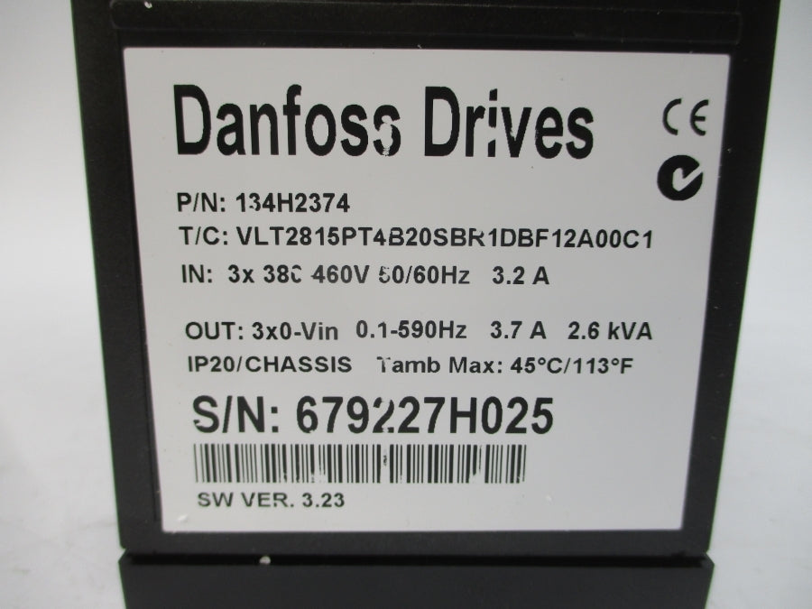 DANFOSS 134H2374 VLT2815PT4B20SBR1DBF12A00C1 380-460V 3.2A NSMP