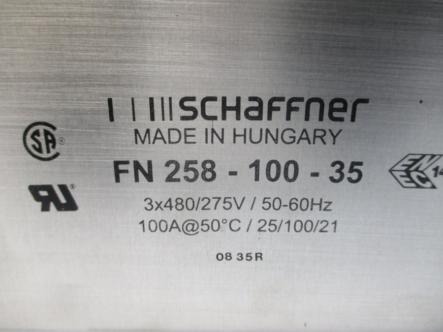 SCHAFFNER FN258-100-35 480/275V 100A NSMP