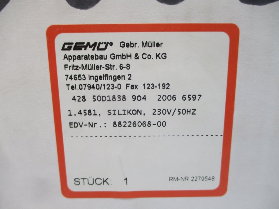 GEMU 42850D183890420066597 250V 1.4581" NSMP