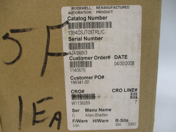 INDUSTRIAL SPARE PART 1394C-SJT05-T-RL SER. C F/W V3.9A 380/460VAC 6.5A REMAN