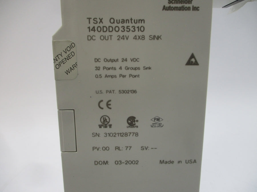 SCHNEIDER AUTOMATION 140DDO35310 24VDC 0.5A NSMP
