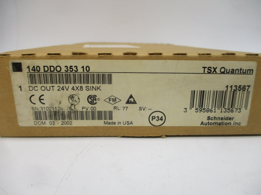 SCHNEIDER AUTOMATION 140DDO35310 24VDC 0.5A NSMP