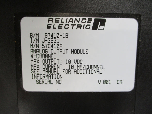 RELIANCE ELECTRIC 57C410 REV. 57C410A 10VDC NSMP