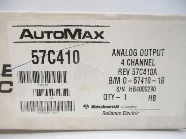 RELIANCE ELECTRIC 57C410 REV. 57C410A 10VDC NSMP