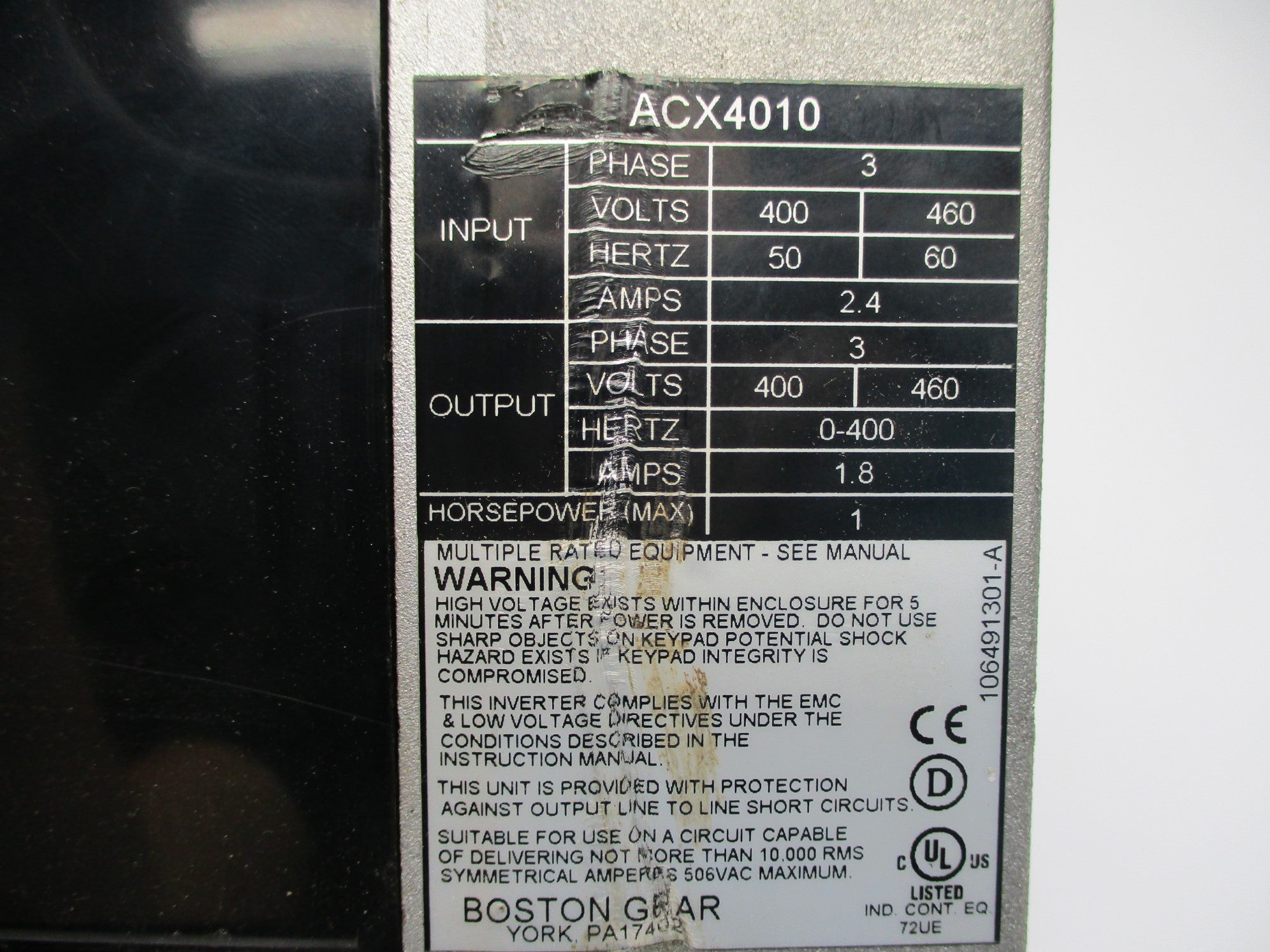 BOSTON GEAR ACX4010 (AS PICTURED) UNMP