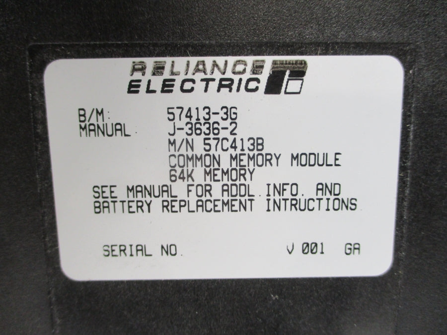 RELIANCE ELECTRIC 57C413B 57413-3G UNMP
