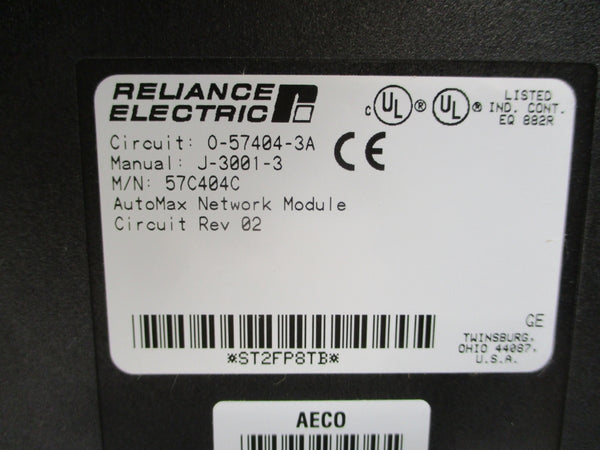 RELIANCE ELECTRIC 57C404C O-57404-3A REV. 02 UNMP