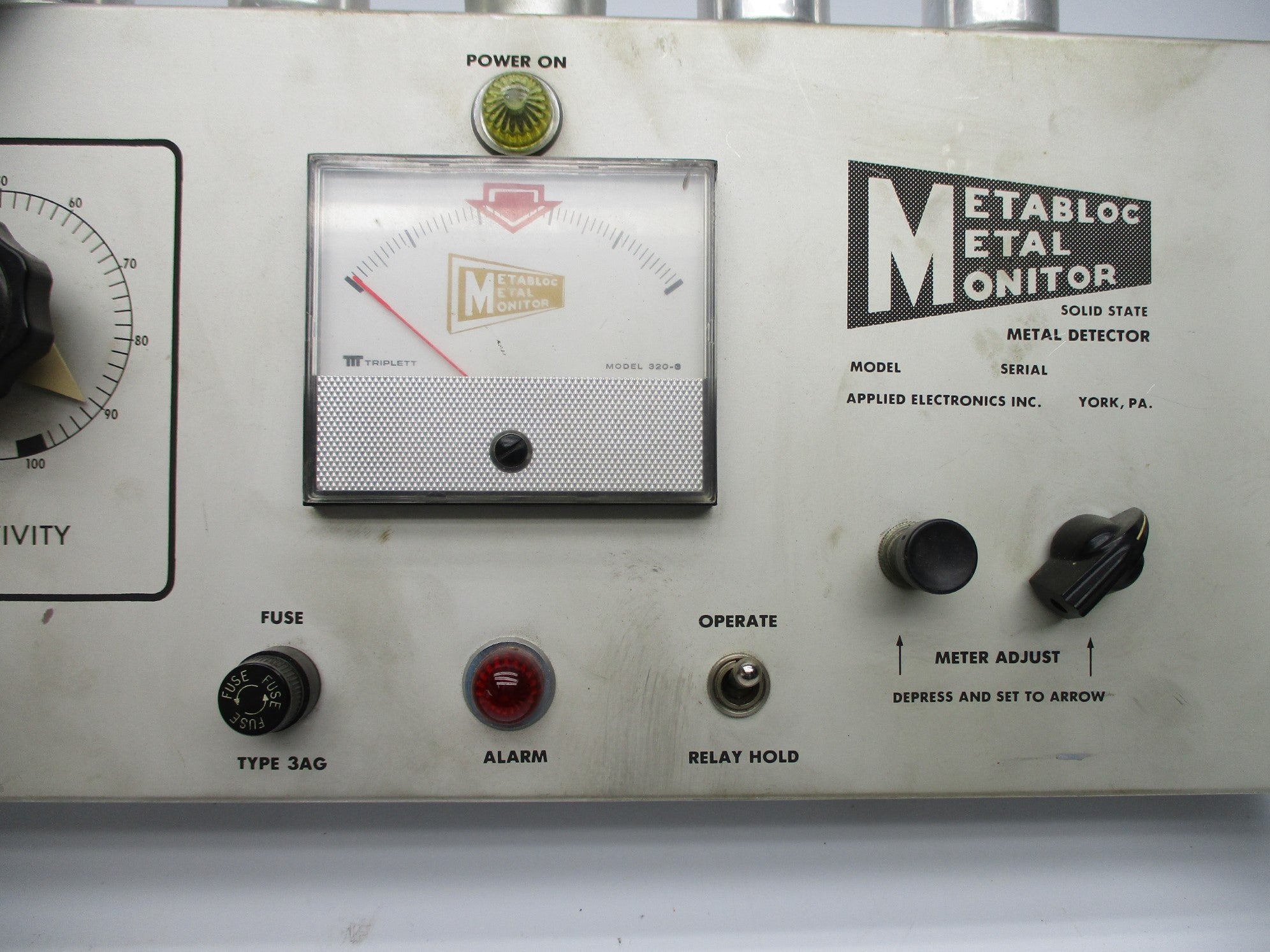 METABLOC METAL MONITOR 3AG (AS PICTURED) UNMP