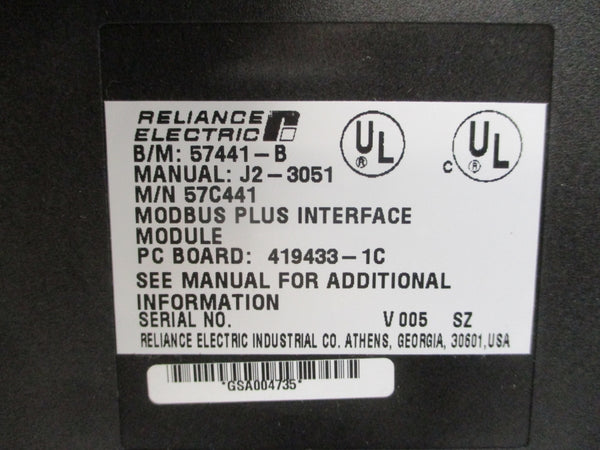 RELIANCE ELECTRIC 57C441 57441-B NSMP