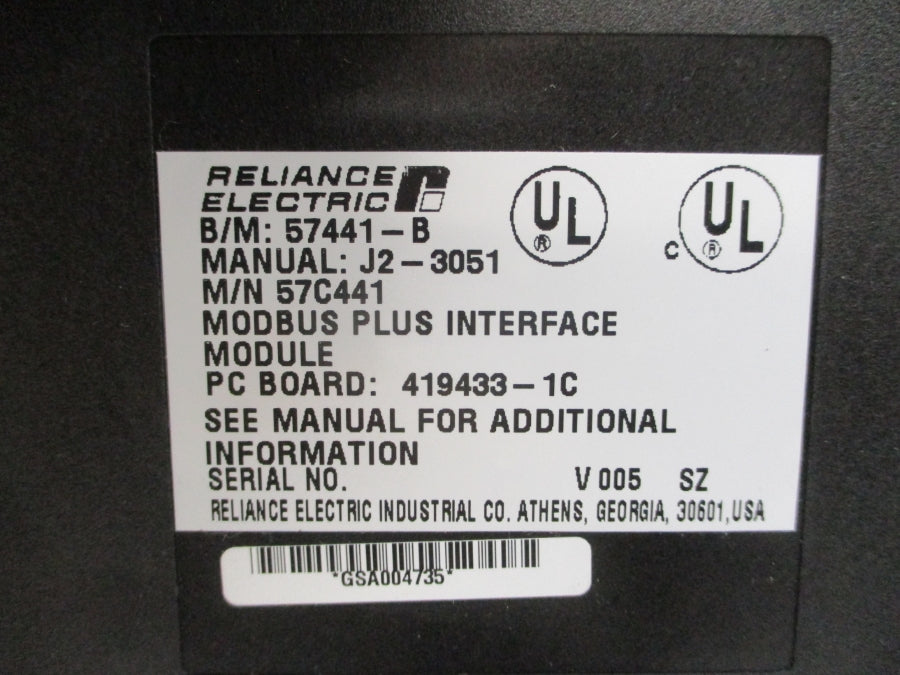 RELIANCE ELECTRIC 57C441 57441-B NSMP
