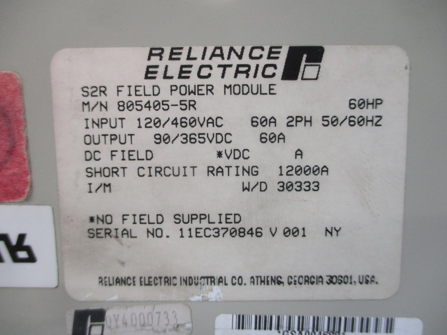 RELIANCE ELECTRIC 805405-5R 120/460VAC 60A UNMP