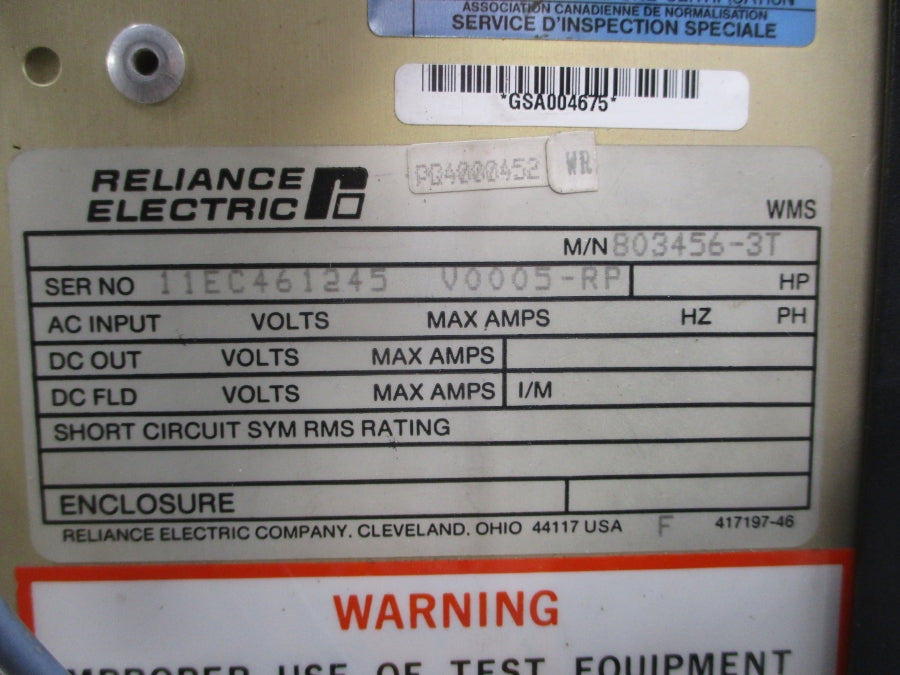 RELIANCE ELECTRIC 803456-3T UNMP