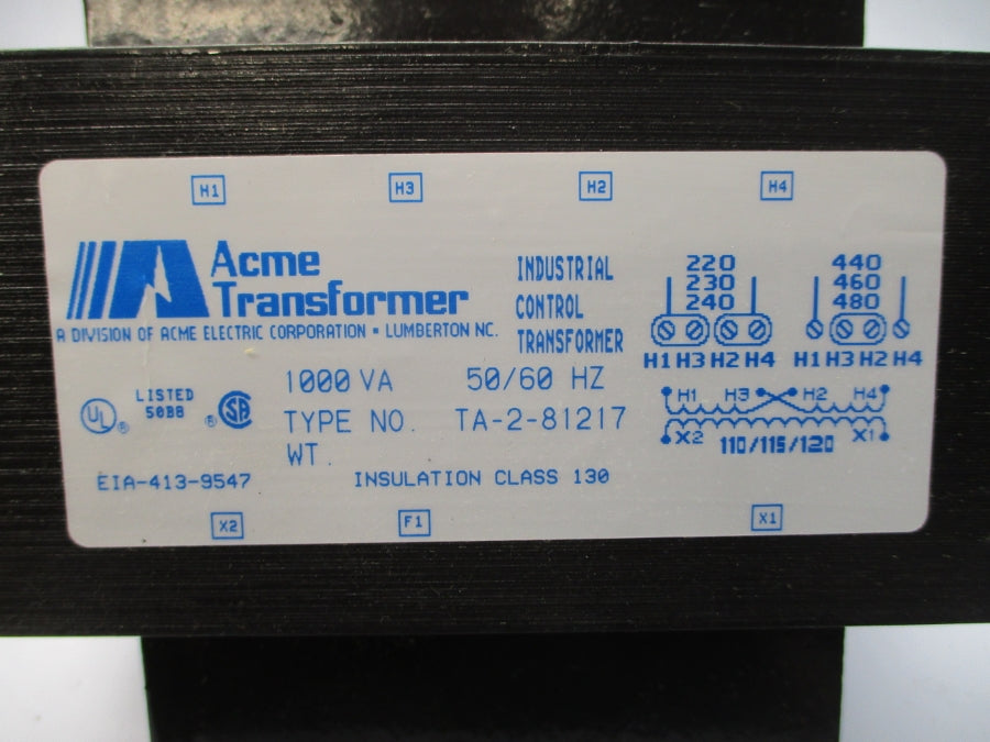 ACME TRANSFORMER TA-2-81217 240/480V NSNP