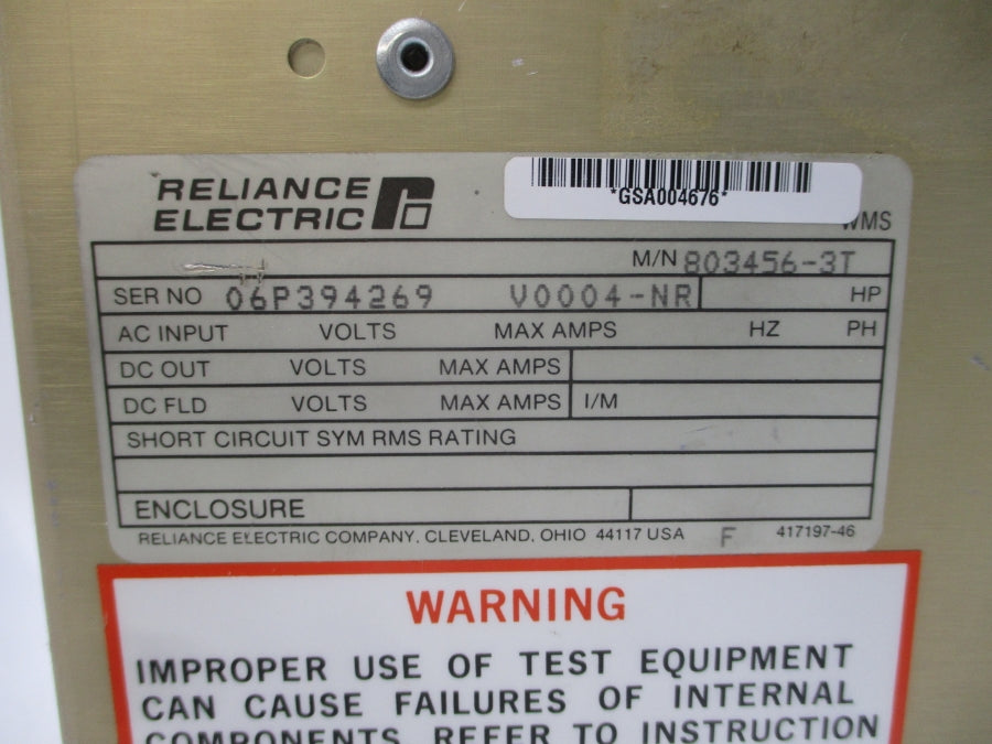 RELIANCE ELECTRIC 803456-3T (AS PICTURED) UNMP