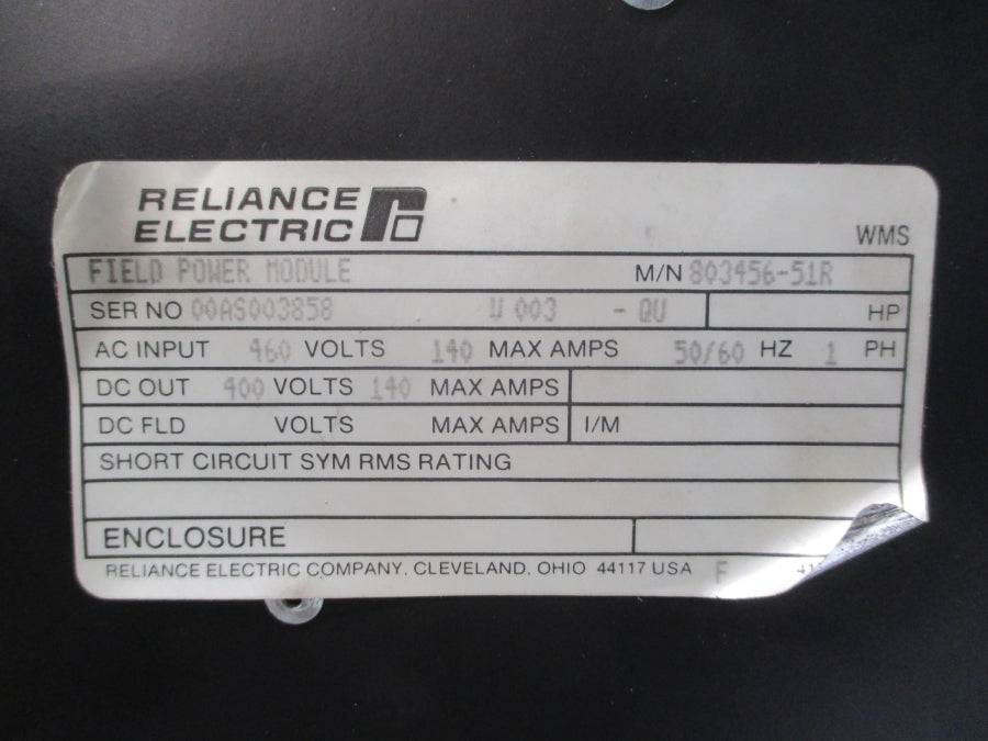RELIANCE ELECTRIC 803456-51R 460VAC 140A (AS PICTURED) UNMP