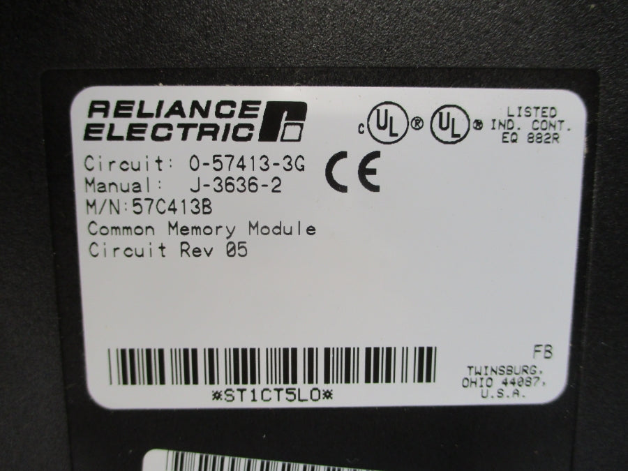 RELIANCE ELECTRIC 57C413B 0-57413-3G REV. 05 NSNP