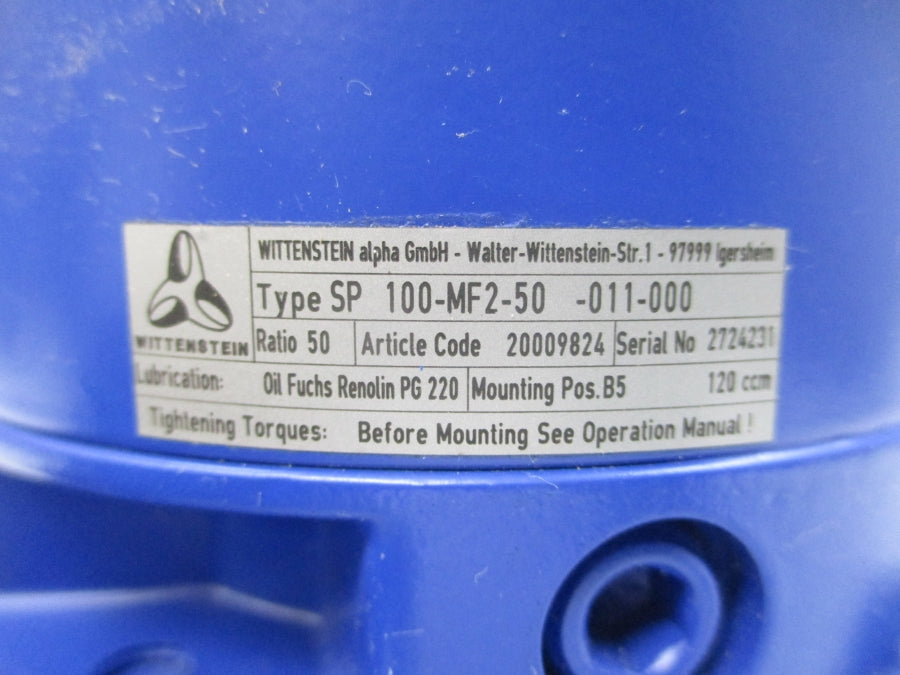 WITTENSTEIN SP100-MF2-50-011-000 NSNP