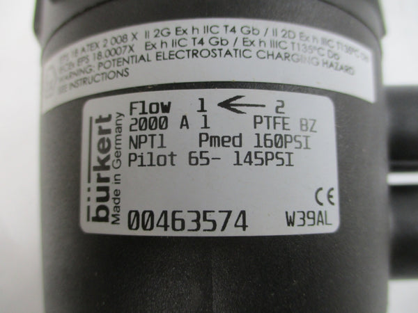 BURKERT 2000A1PTFEBZ 00463574 65-145PAI 2" NSMP