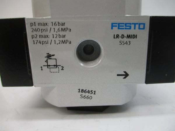 FESTO LR-1/4-D-MIDI 186451 174/240PSI NSMP