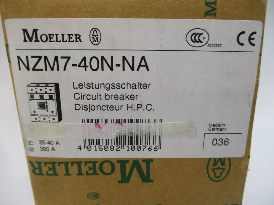 MOELLER NZM7-40N-NA 600VAC 25-40A NSMP