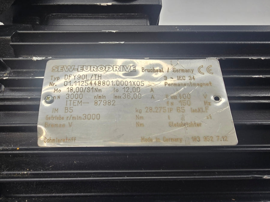SEW-EURODRIVE DFY90L/TH 400V 12.00/36.00A NSNP