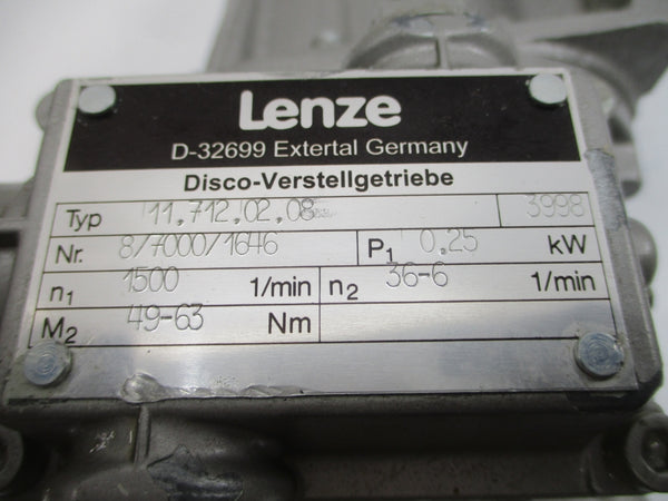 LENZE SKG71-4A2 11.712.02.08 12.602.08.13 220-277/380-480V 1.3/0.75A UNMP