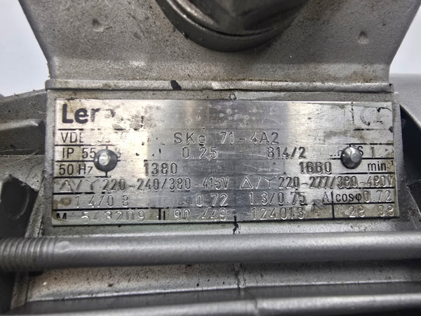LENZE SKG71-4A2 11.712.02.08 12.602.08.13 220-277/380-480V 1.3/0.75A UNMP