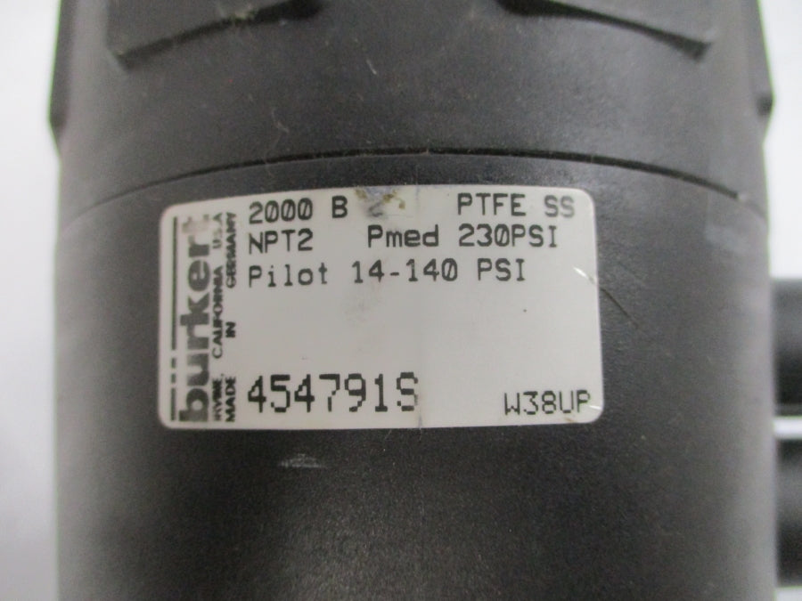 BURKERT 2000BPTFESSNPT2 14-140PSI 1.4408" NSNP