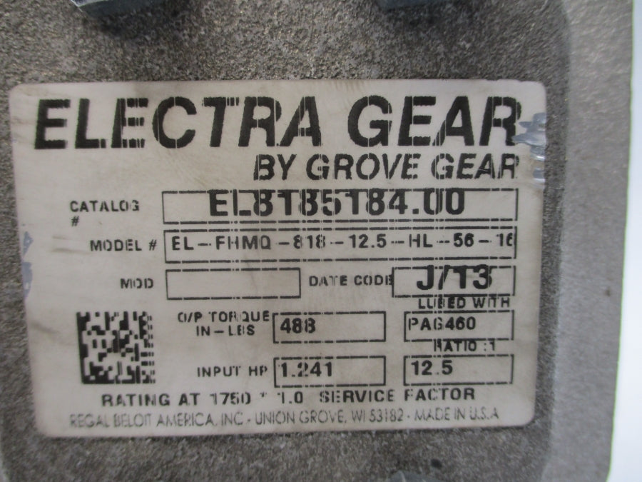 GROVE GEAR EL8185184.00 EL-FHMQ-818-12.5-HL-56-16 NSNP
