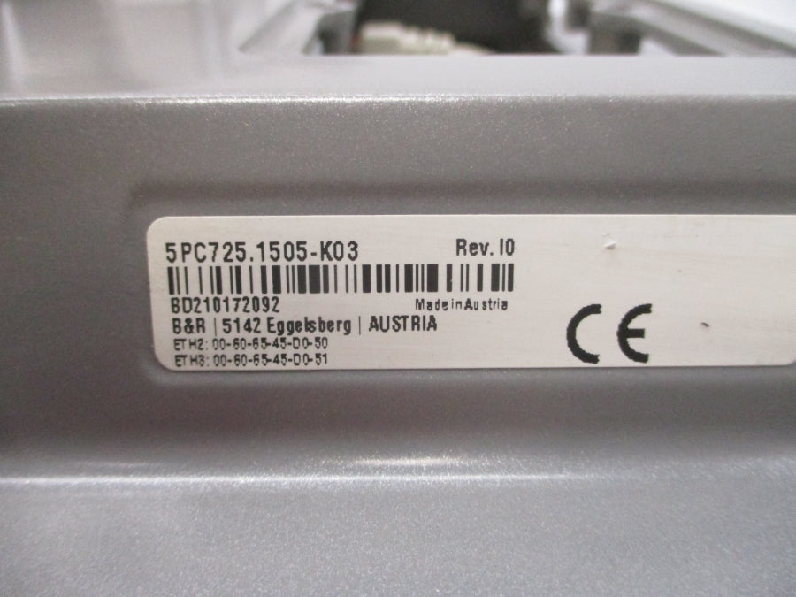 B&R AUTOMATION 5PC725.1505-K03 5P62:KHS-07 24VDC 1-2.5A REV. I0 NSNP