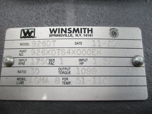 WINSMITH 926XDTS4X000EK 926DT NSNP
