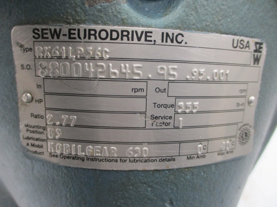 SEW-EURODRIVE RX61LP56C NSNP