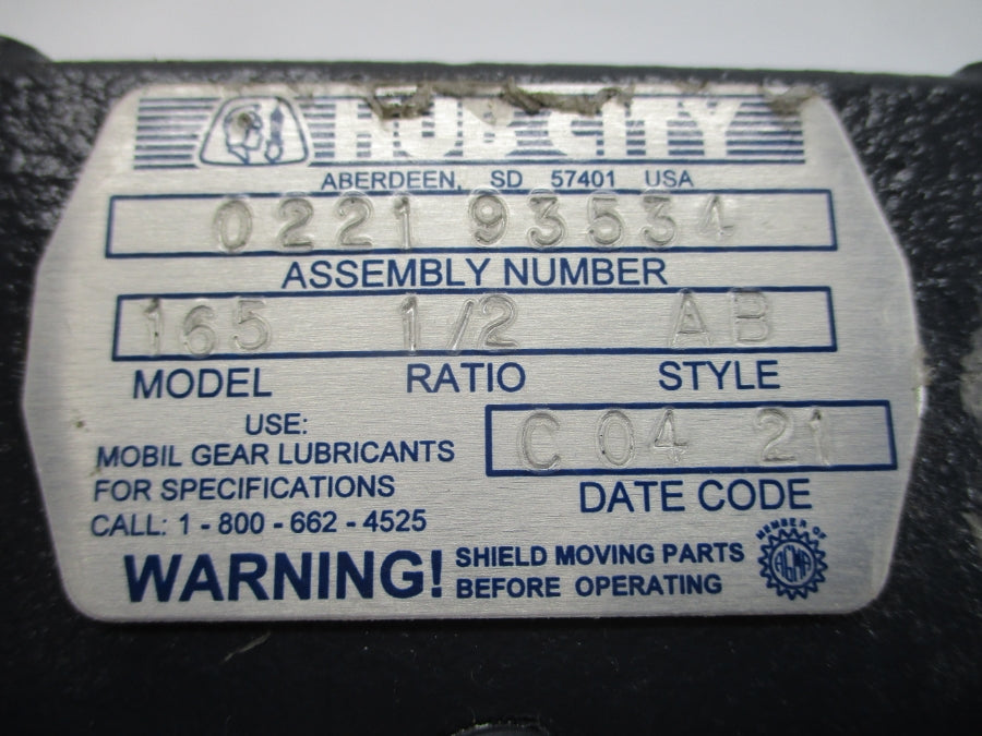 HUB CITY 022193534 165 (AS PICTURED) NSNP