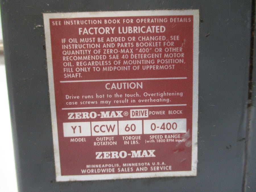 ZERO-MAX Y1 UNMP