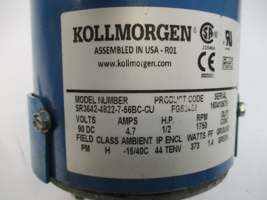 KOLLMORGEN SR3642-4822-7-56BC-CU 90VDC 4.7A NSNP
