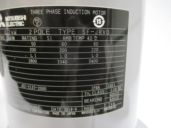 MITSUBISHI ELECTRIC SF-JRV0 200/220V 1.1/1.0A NSNP