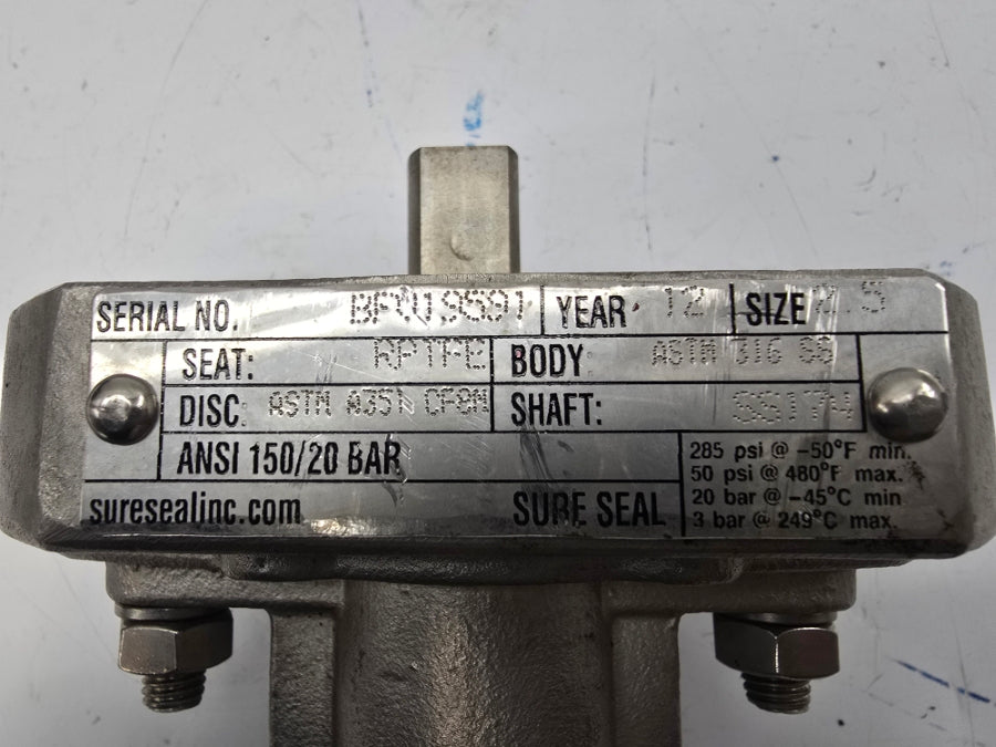 SURE SEAL ASTMA351CF8M 285PSI 2.5" NSNP