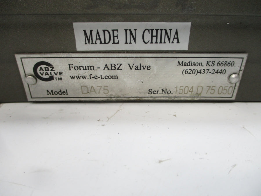 ABZ VALVE DA75 UNMP