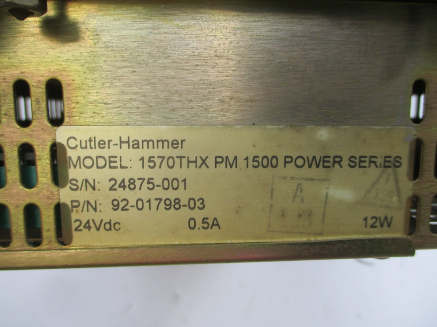 CUTLER HAMMER 1570THXPM1500 92-01798-03 24VDC 0.5A (AS PICTURED) UNMP