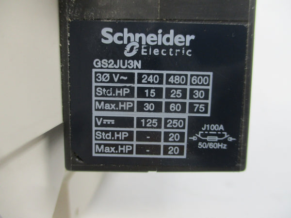 SCHNEIDER ELECTRIC GS2JU3N 600VAC 100A (AS PICTURED) NSNP