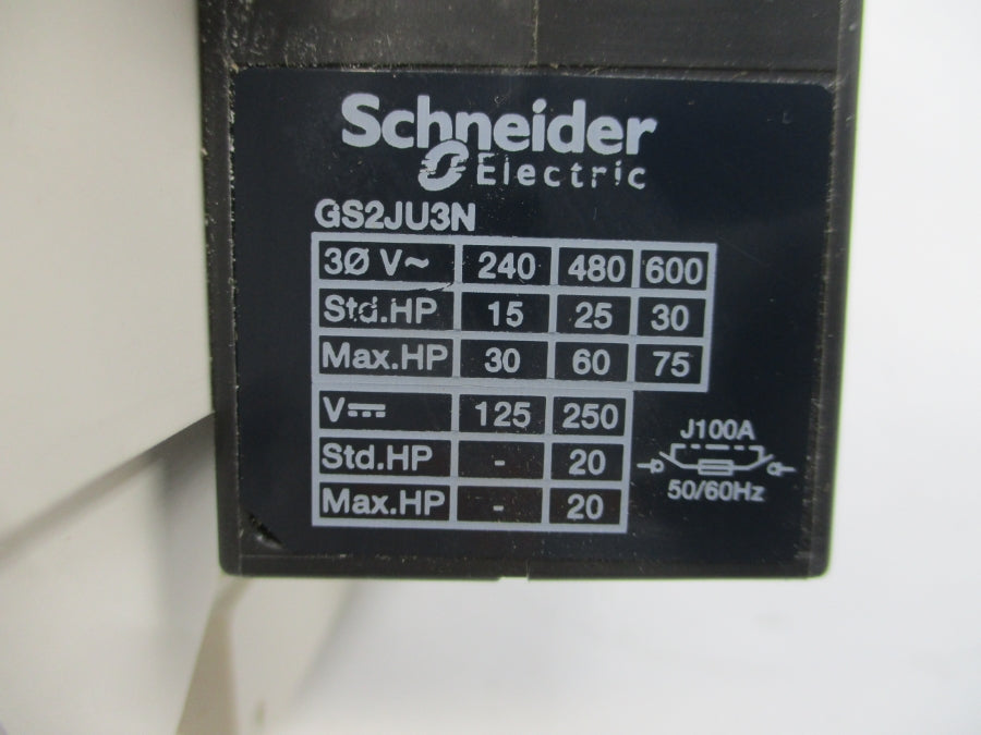 SCHNEIDER ELECTRIC GS2JU3N 600VAC 100A (AS PICTURED) NSNP