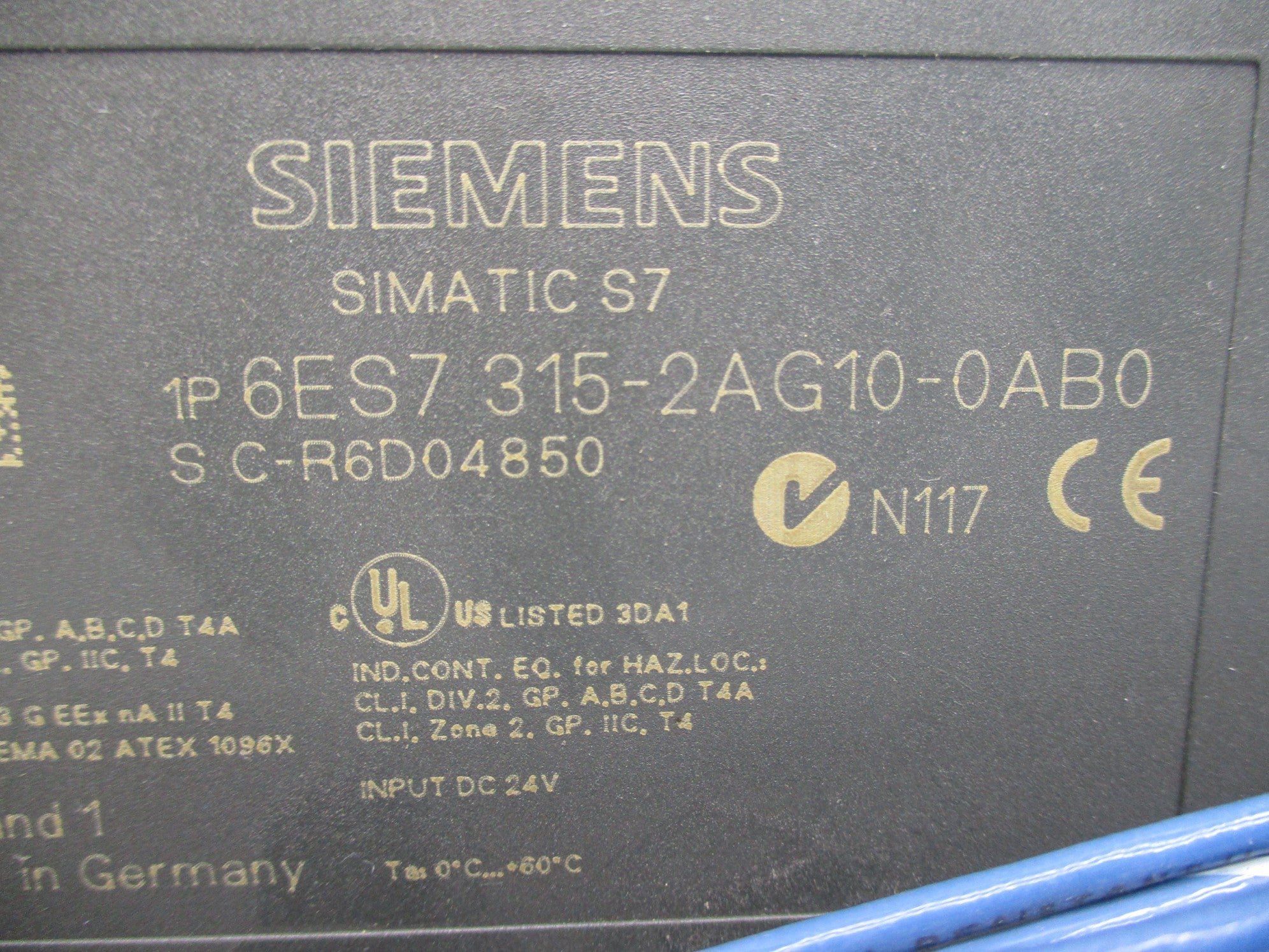 SIEMENS 6ES7315-2AG10-0AB0 (AS PICTURED) NSNP