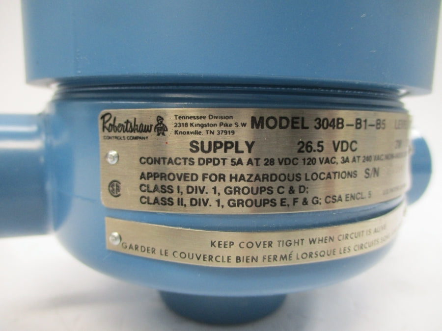 ROBERTSHAW 304B-B1-B5 120/240VAC, 5/3A NSNP