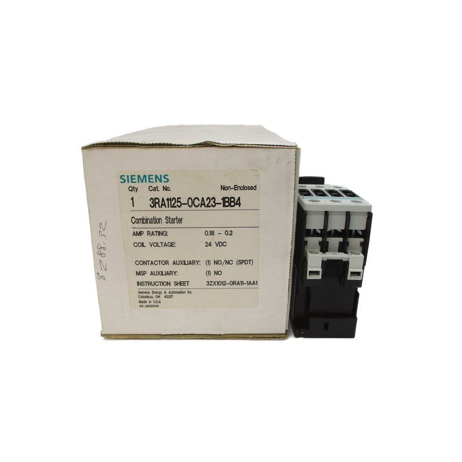 SIEMENS 3RA1125-0CA23-1BB4 24VDC 0.18-0.2A NSMP